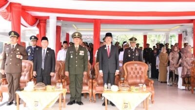 Pj Walikota Langsa Ikut Upacara HUT Bhayangkara di Lapangan Merdeka