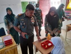 Danramil 16 Banda Sakti Pantau Pemberian Makanan Bergizi di Sekolah