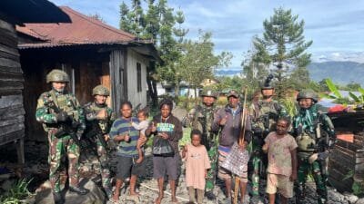Satgas Yonif 111/DJ Tiba di Puncak Jaya Papua