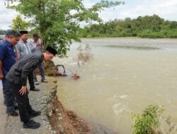 Bupati Aceh Barat Tinjau Abrasi Sungai, Janji segera Lakukan Normalisasi