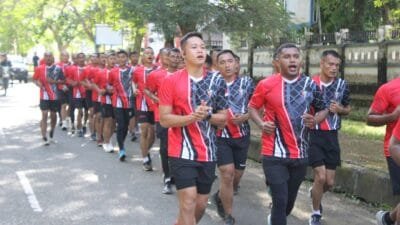 130 Prajurit Batalyon Infanteri di Aceh Besar Ikut Lari Gembira