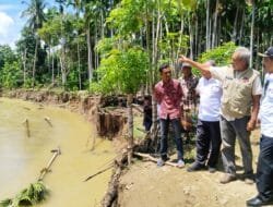 Wakil Bupati Aceh Besar Tinjau Lokasi Banjir di Leungah, Janji Segera Lakukan Normalisasi