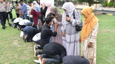 Seluruh Geng Motor di Bireuen Dibubarkan, Peserta Bersujud Minta Ampun