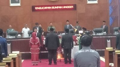 DPRA Gelar Rapat Paripurna Pengambilan Sumpah Salmawati, Pang Ucok dan Azhar