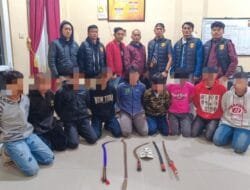 Polres Bener Meriah Tangkap Sembilan Remaja Diduga Terlibat Pengeroyokan, Senjata Tajam Diamankan