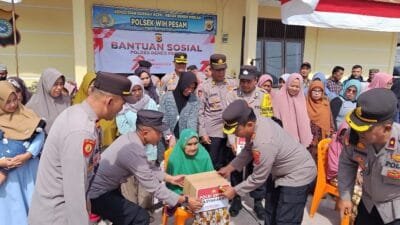 Kapolres Bener Meriah Serahkan Bantuan Sosial untuk Masyarakat Kurang Mampu