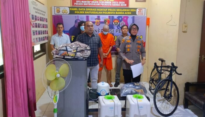 Polisi Tangkap Dua Terduga Maling di Baitussalam