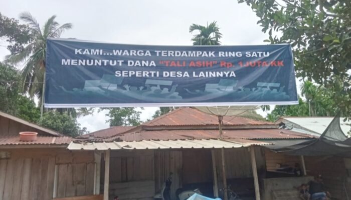 Warga Ring Satu PT Medco di Aceh Timur Kembali Protes, Pasang Spanduk Tuntut Dana Tali Asih Rp1 Juta Per KK