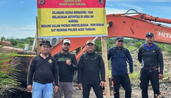 Kapolres Aceh Tamiang Dukung Satgas PKH Restorasi Kebun Sawit Ilegal dalam Kawasan TNGL