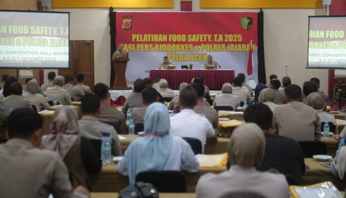 Biddokkes Polda Aceh Gelar Pelatihan BTCLS dan Peningkatan Kemampuan Food Safety