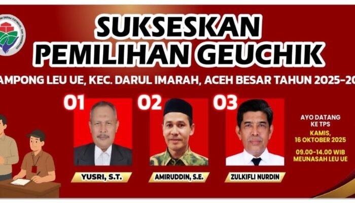 Warga Gampong Leu Ue Bersiap Menyambut Pemimpin Baru