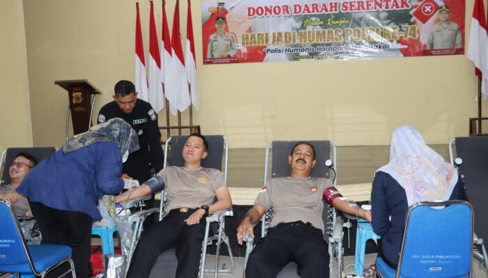 Polresta Banda Aceh Gelar Donor Darah dan Pengobatan Gratis