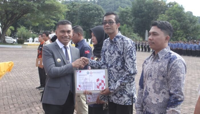 Adi Khairi Rahimi Terima Penghargaan Tokoh Muda Literasi Digital dari Bupati Abdya