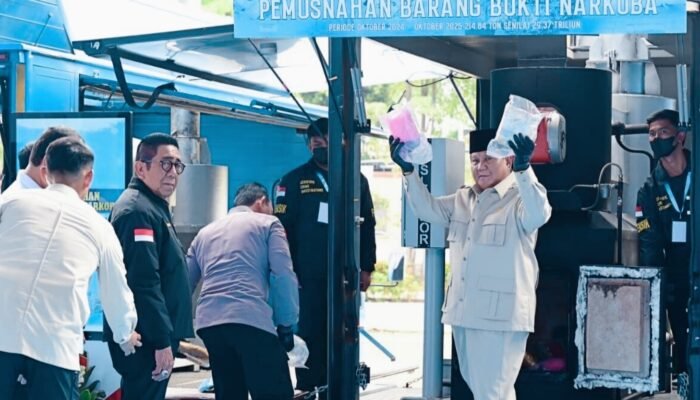 Presiden Prabowo Turun Langsung Musnahkan BB Narkoba Senilai Rp29 Triliun