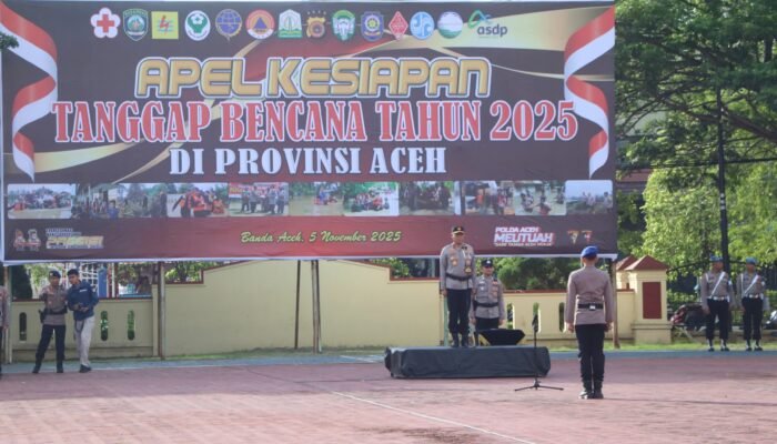 Polda Aceh Gelar Apel Kesiapan Tanggap Darurat Bencana Tahun 2025