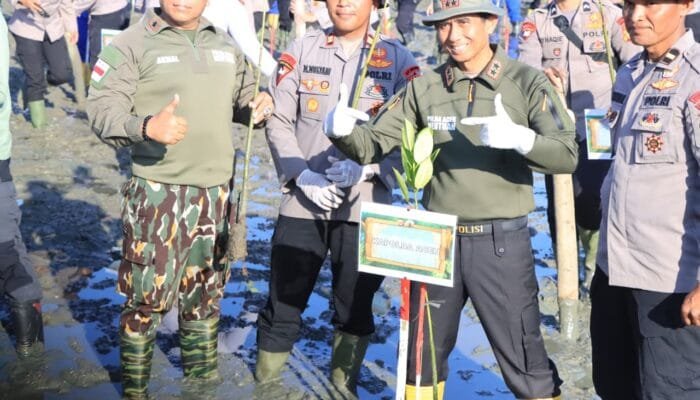 Langkah Nyata Polri Jaga Lingkungan, Polda Aceh Tanam Ribuan Mangrove