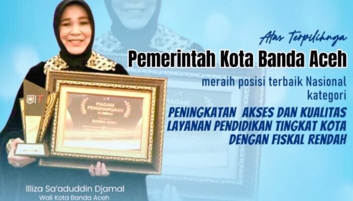 Pemko Banda Aceh Raih Penghargaan Nasional, Akses Pendidikan Warga Miskin Kian Terbuka