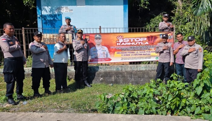 Polsek Darul Imarah Sosialisasi dan Lakukan Langkah Preventif Karhutla di Kawasan Glee Taron