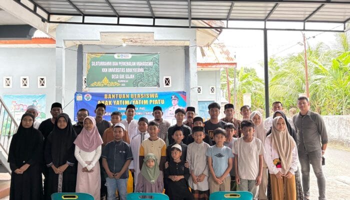 Mahasiswa KKN Unaya Disambut Hangat, Keuchik Gue Gajah Salurkan Bantuan untuk Anak Yatim