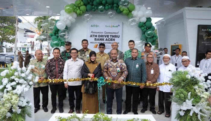 Bank Aceh Resmikan ATM Drive Thru di Kawasan Strategis Taman Kota Banda Aceh