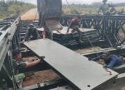 TNI Kebut Pembangunan Jembatan Bailey Blang Rubek–Buket Sentang Aceh Utara