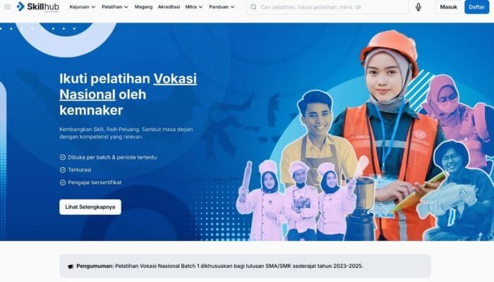 Pemerintah Buka Program Pelatihan Vokasi Nasional 2026 untuk 70.000 Peserta