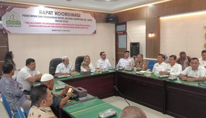 DPMG Aceh Besar Dukung Tertib Administrasi Melalui Rakor Penetapan dan Penegasan Batas Gampong