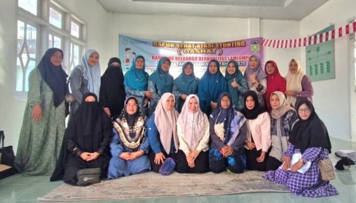 TP PKK Peukan Bada Bina Gampong Lamlumpu Hadapi Lomba Gammawar dan Gelari Pelangi