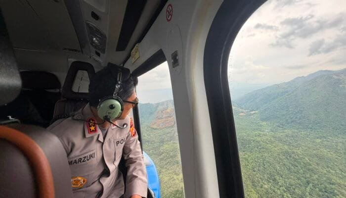 Kapolda Aceh dan Kepala BPBA Patroli Udara, Pantau Langsung Titik Karhutla di Barsela