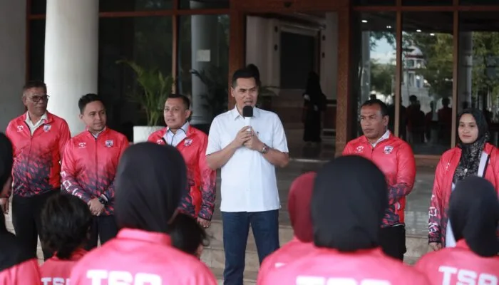 Sekda Aceh Lepas Kontingen TSA ke Sumut National Taekwondo Championship 2026