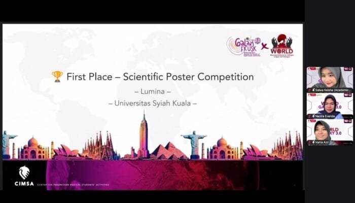 Mahasiswa FK USK Raih Juara I Scientific Poster Competition Internasional