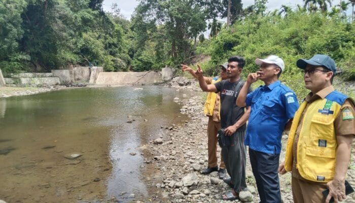 Perumdam Tirta Mountala dan PUPR Aceh Besar Tinjau Dampak Kekeringan di Lampanah