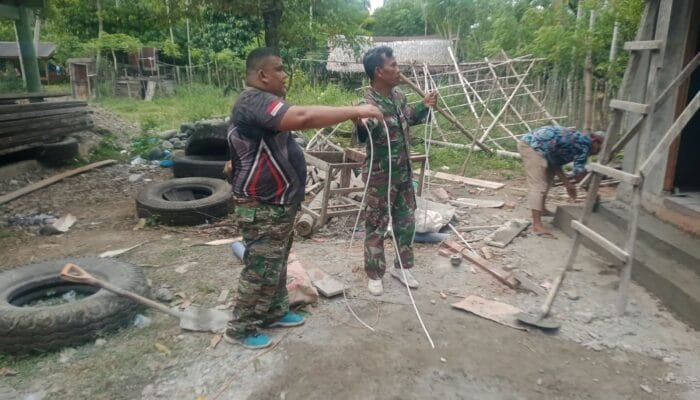 Satgas TMMD 129 Lengkapi MCK Lhok Panah dengan Instalasi Listrik