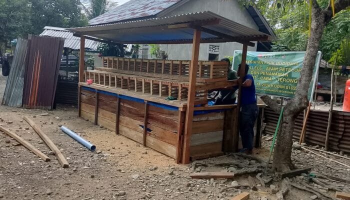 Rampung 100 Persen, Lima Kandang Ayam dan Kolam Lele TMMD 129 Siap Jadi Sumber Pangan Warga