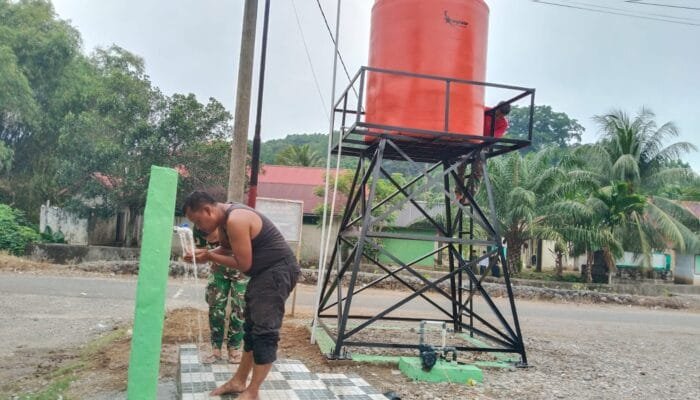 TMMD ke-129 Jawab Kebutuhan Air Bersih Warga Labuhanhaji Timur