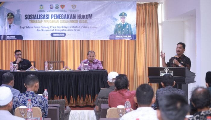 Wabup Aceh Besar Ajak Masyarakat Bersama Cegah Peredaran Rokok Ilegal