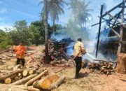Dapur Batu Bata di Lapeudaya Terbakar, Api Cepat Membesar Diterpa Angin Kencang