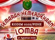 Gebyar Kampung Merah Putih Berhadiah Rp150 Juta, Kodim Pidie Ajak 31 Kecamatan Semarakkan HUT RI ke-81