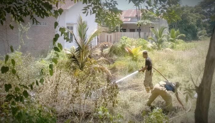 Kebakaran di Kompleks Hadrah Kajhu, Damkar Aceh Besar Bergerak Cepat Padamkan Api