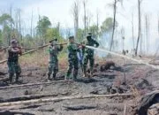 Dandim Aceh Selatan Ikut Langsung Pemadaman Bara di Ujung Mangki