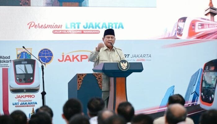 Prabowo Resmikan LRT Kelapa Gading–Manggarai, Manggarai Jadi Transport Hub Jakarta