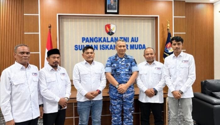 Pengurus SMSI Aceh Besar Audiensi dengan Danlanud SIM